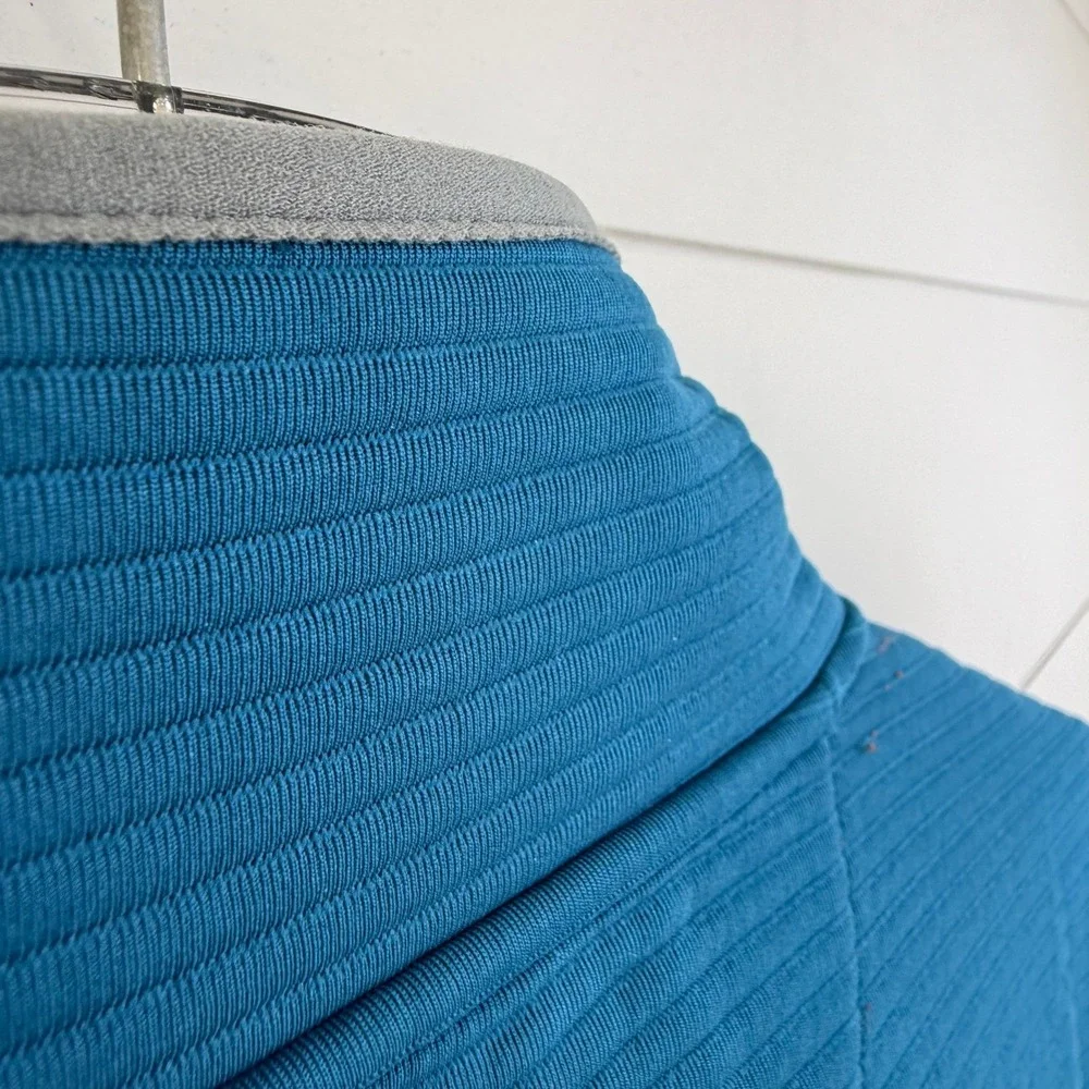 J.Crew Authentic Fleece Snap Neck Pullover‎ Sweatshirt Tranquil Blue XL BB725